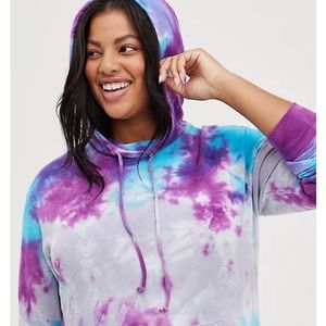 Tie dye sweatshirt dress